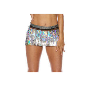 Tie Back Waist Skirt with Fringe Skirt.